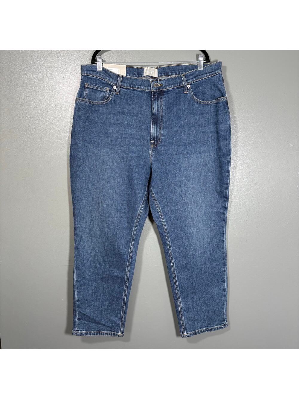 Everlane NWT Women's Cheeky Jean Straight Leg Crop - 35 - High Rise Mom Jeans